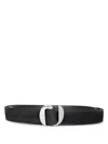 Orciani Suede Double Belt In Black In Black
