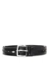 Orciani Studded Leather Belt In Black