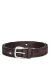 Orciani Multicolor Embroidered Dark Brown Belt