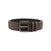 Orciani Nabucco Classic Belt In Dark Brown Nubuck 3,5 Cm