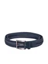 Orciani Buckle Woven Belt In Blue