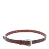Orciani Studded Embossed Adjustable Length Belts In Brown