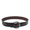 Orciani Adjustable Smooth Finish Decorative Buckle Belt In Brown