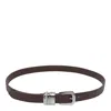 Orciani Adjustable Leather Belt Silver Buckle In Brown