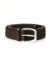 ORCIANI WIDE BRAIDED LEATHER BELT