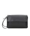 Orciani Black Clutch With Logo In Black