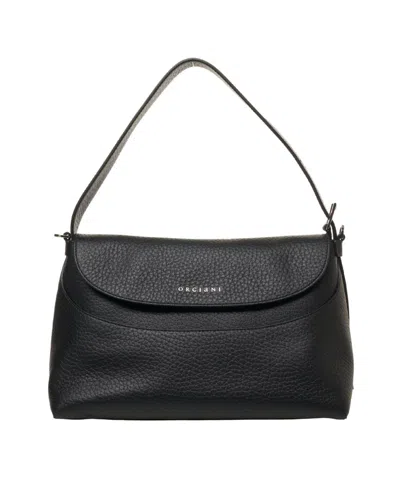 Orciani Black 'nana' Leather Shoulder Bag