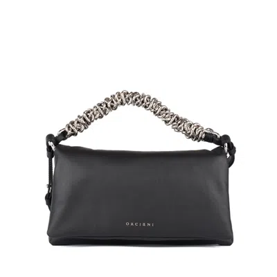 Orciani Black Padded Nappa Bold Clutch Bag In Pattern