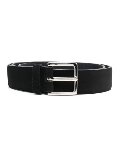 Orciani Buckle-fastening Leather Belt In Black