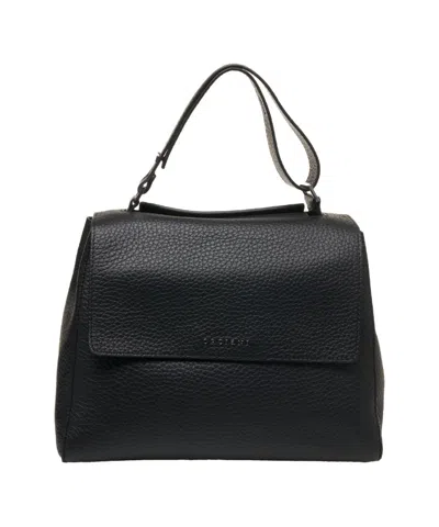 Orciani Black 'sveva Soft Medium' Shoulder Bag
