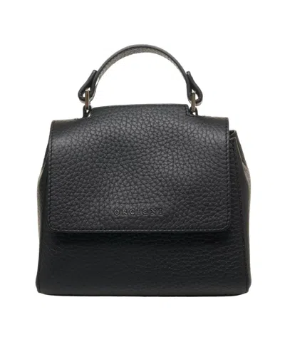 Orciani Black 'sveva Soft Mini' Leather Handbag