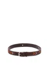 Orciani Embroidered Leather Belt In Brown