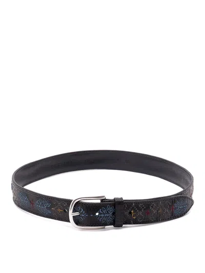 Orciani `blade Ornament` Belt In Brown