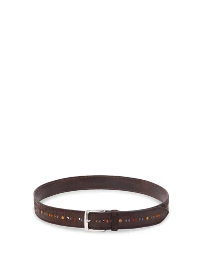 Orciani `blade Symbol` Belt In Brown