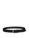 Orciani Blade Textured Leather Belt In Black