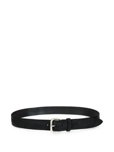 Orciani Blade Textured Leather Belt In Black