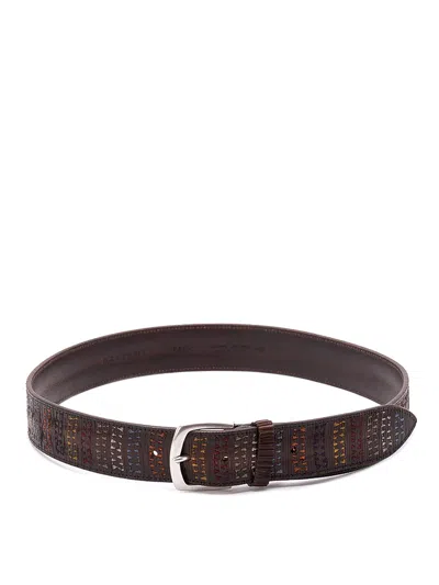Orciani `blade Trait` Belt In Brown