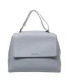 Orciani Sveva Logo Lettering Medium Shoulder Bag In Blue