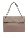 Orciani Venus Soft Midi Shoulder Bag In Sand