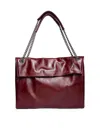 Orciani Venus Gotham Midi Bag In Shiny Leather In Red