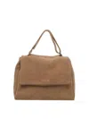 Orciani Medium Sveva Leather Tote Bag In White