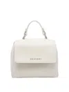 Orciani Sveva Soft Hammered Leather Bag In White