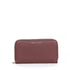 Orciani Bordeaux Zip Around Wallet In Brown