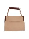 Orciani Large Venus Soft Leather-trim Shoulder Bag In Brown