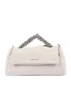 Orciani Twisted-handle Grained-leather Shoulder Bag In White