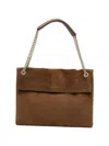 Orciani Midi Venus Soft Shoulder Bag In Brown