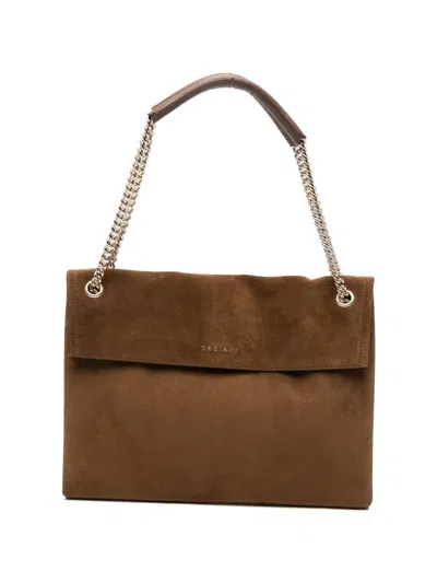 ORCIANI Borsa a spalla in suede Peach Coa ORCIANI