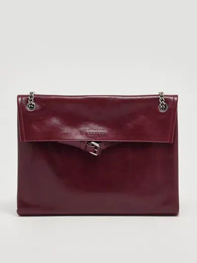Orciani Borsa In Pella Gotham Shopping Bag In Burgundy
