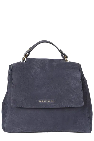 Orciani Borsa Sveva Nabucco Small A Mano In Pelle In Grey