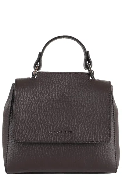 Orciani Borsa Sveva Soft Mini A Mano In Brown