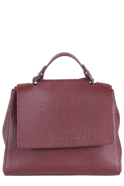 Orciani Borsa Sveva Soft Piccola A Mano In Burgundy