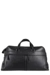 Orciani Borsone Micron In Pelle Tracolla In Black