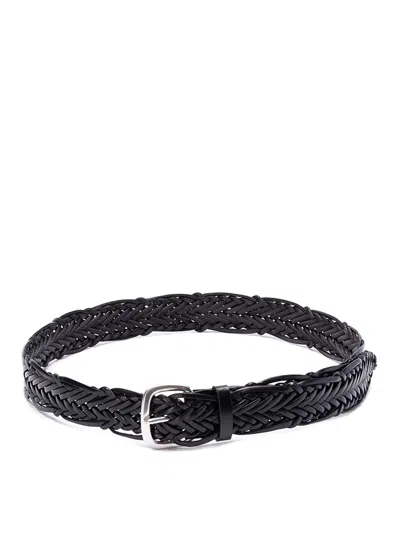 Orciani Braided Belt In Black