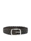 Orciani Braided Belt In Brown