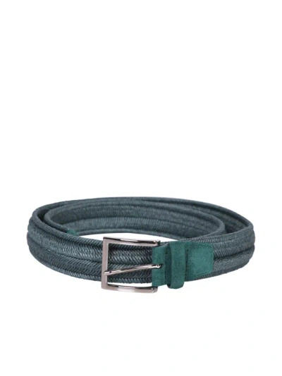 Orciani Braided Belt In Green