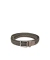 Orciani Braided Elastic Belt In Brown