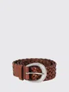 Orciani Braided Leather Belt In Brown