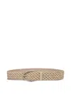 Orciani Braided Leather Belt In Neutral
