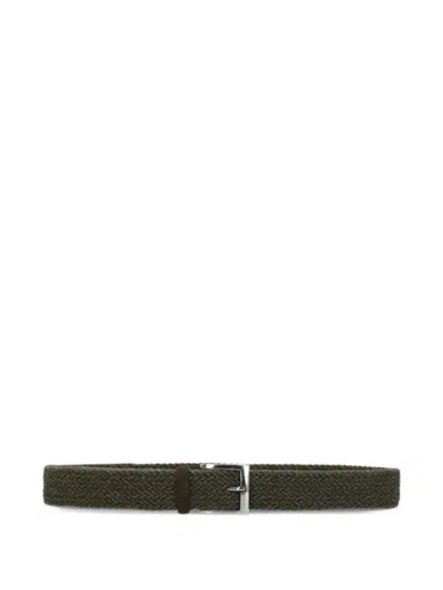 Orciani Braided-knit Belt In Green