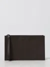 Orciani Leather Clutch In Brown