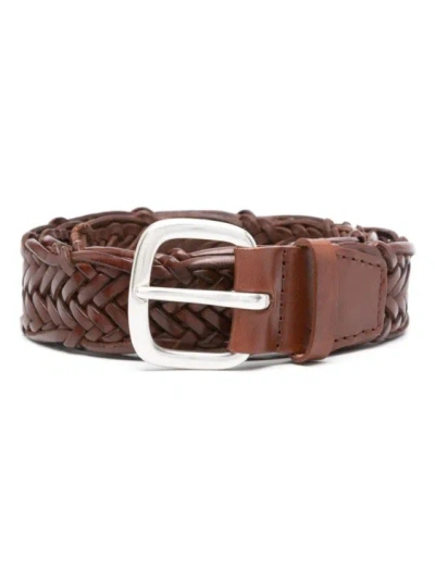 Orciani Interwoven-design Belt In Brown