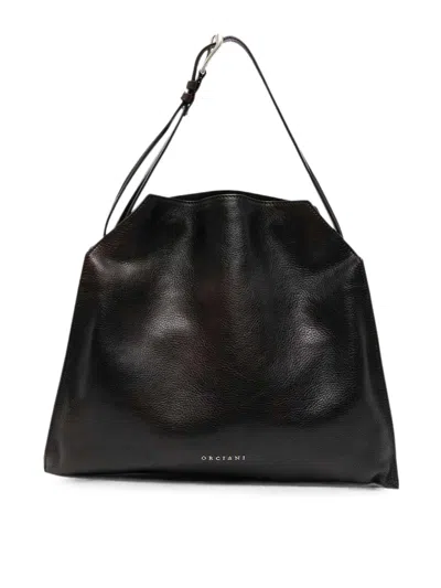 Orciani Brown Lagoon Leather Shoulder Bag