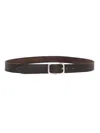Orciani Brown Leather Belt In Brown