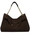 Orciani Venus Peach Fringe-detail Suede Tote Bag In Brown