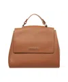 Orciani Brown Sveva Soft' Leather Handbag In Brown