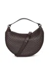 Orciani Brown Woven Dumpling Bag In Brown